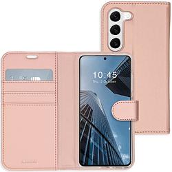Foto van Accezz wallet softcase bookcase samsung galaxy s23 telefoonhoesje roze