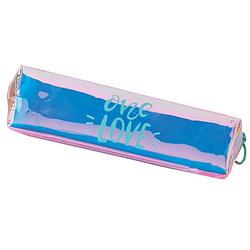 Foto van I-total etui one love junior 20 x 6 cm polyester roze/blauw