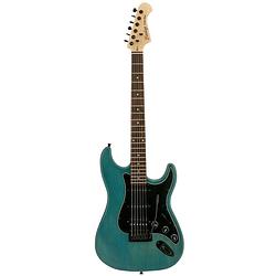 Foto van Fazley outlaw series sheriff basic hss blue elektrische gitaar met gigbag