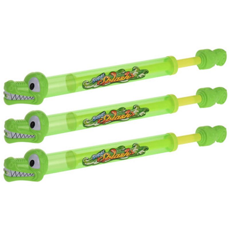 Foto van 3x waterpistool/waterpistolen krokodillen waterspuit 51cm - waterpistolen