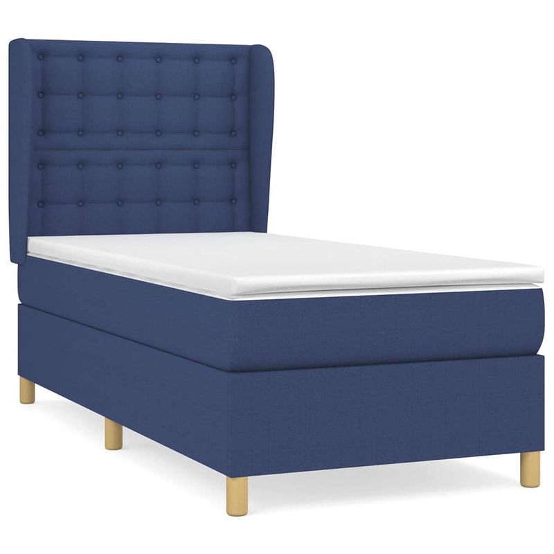 Foto van The living store boxspringbed - pocketvering - 80 x 200 cm - blauw