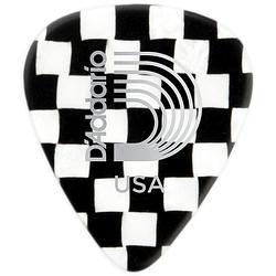 Foto van D'saddario 1ccb6-10 checkerboard celluloid plectra 10 pack heavy