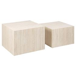 Foto van Dicur salontafel set van 2 stuks. beige.