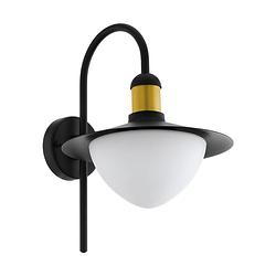 Foto van Eglo sirmione wandlamp voor buiten - ip44 - zwart/goud