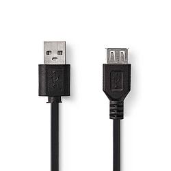 Foto van Nedis usb-kabel - zwart - 1.00 m