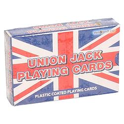 Foto van Speelkaarten geplastificeerd union jack 9 x 6 cm - kaartspel