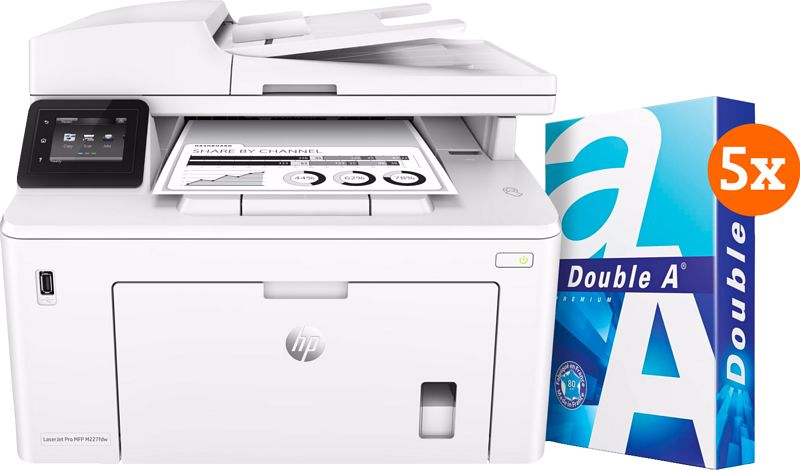 Foto van Hp laserjet pro m227fdw + 2500 vellen a4 papier