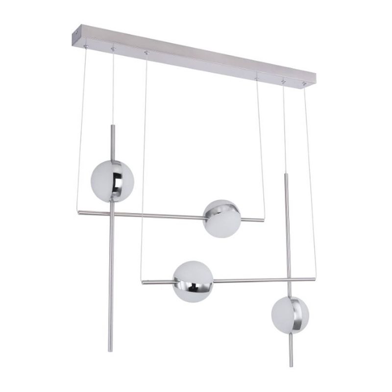 Foto van Moderne hanglamp lovest - l:83cm - led - metaal - grijs