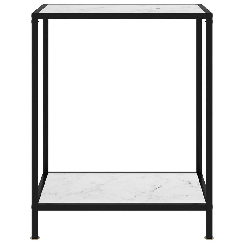 Foto van The living store wandtafel wandtafels - 60 x 35 x 75 cm - gehard glas - gepoedercoat staal