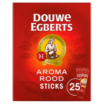 Foto van Douwe egberts oploskoffie aroma rood sticks 25 stuks bij jumbo