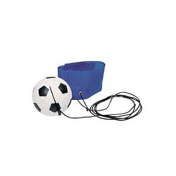 Foto van Toys pure voetbal aan armband: blauw 6,3 cm