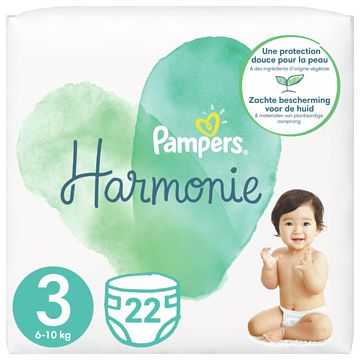 Foto van 2+1 gratis | pampers harmonie maat 3, 22 luiers, 6kg10kg aanbieding bij jumbo