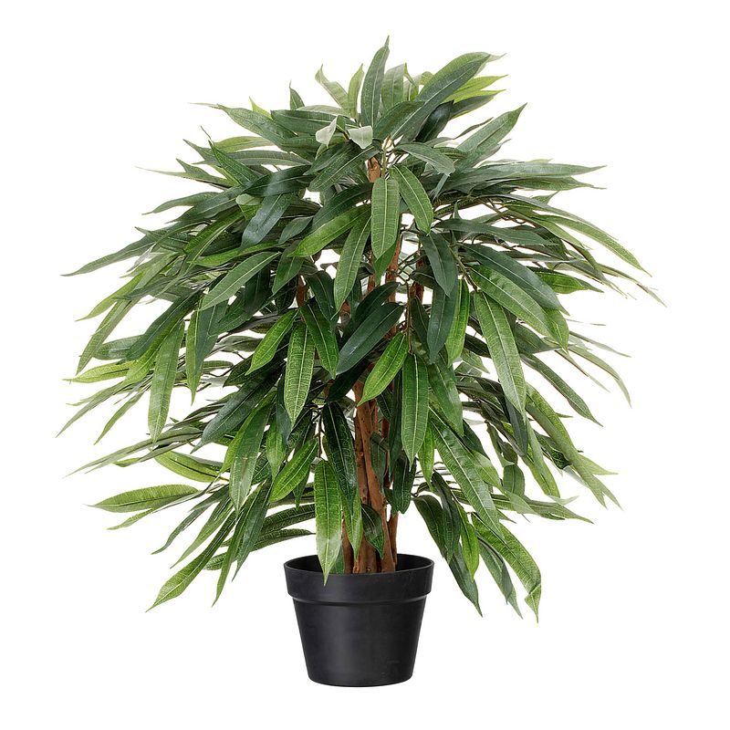 Foto van Kopu® kunstplant ficus benjamina 80 cm in zwarte pot - nepplant