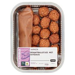 Foto van Diverse soorten | jumbo gehaktballetjes met satesaus 250g aanbieding bij jumbo