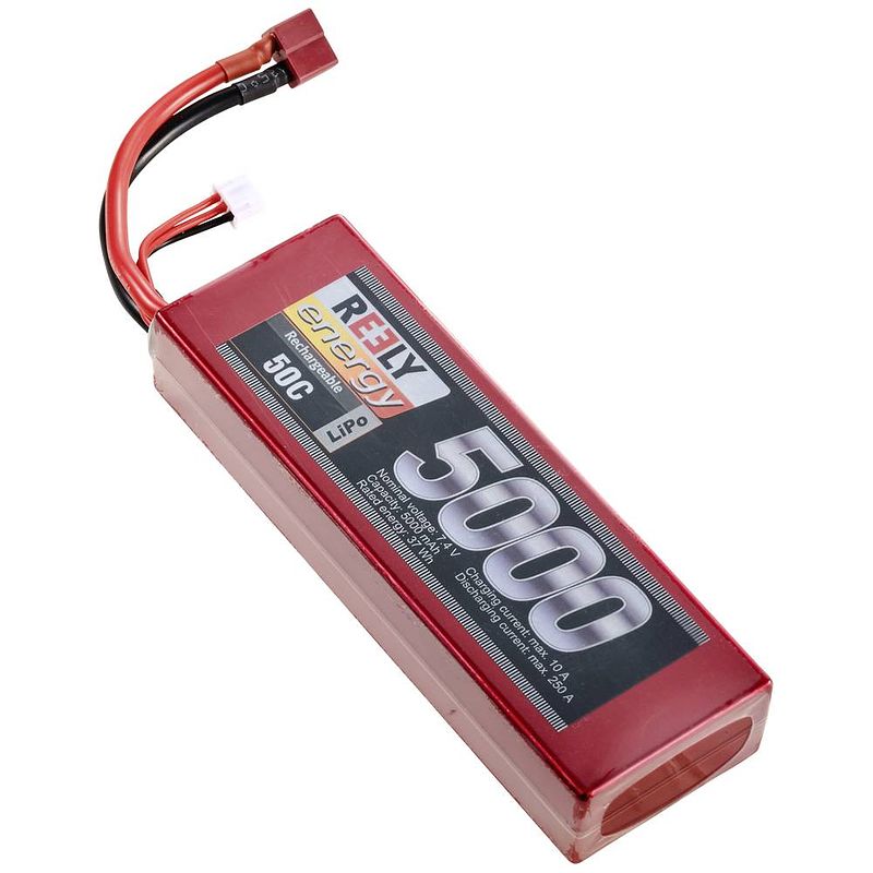 Foto van Reely lipo accupack 7.4 v 5000 mah aantal cellen: 2 50 c hardcase t-stekkersysteem