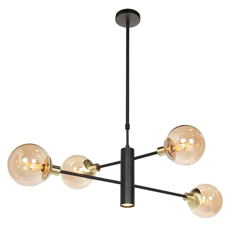 Foto van Steinhauer hanglamp constellation - messing - metaal - 90 cm - gu10 fitting - 3805me