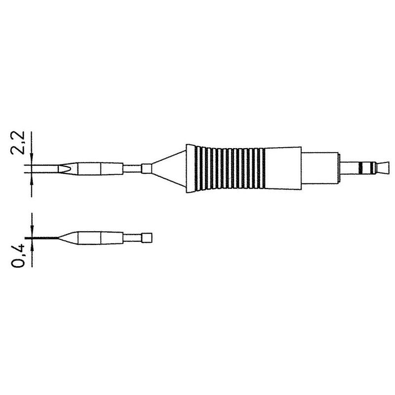 Foto van Weller rt8 soldeerpunt beitelvorm, recht grootte soldeerpunt 2.2 mm inhoud: 1 stuk(s)