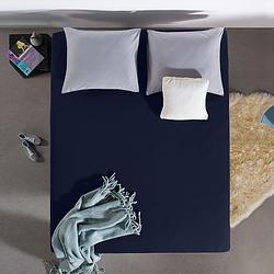 Foto van Dreamhouse jersey hoeslaken - home care indigo blauw 160/180 x 200 cm