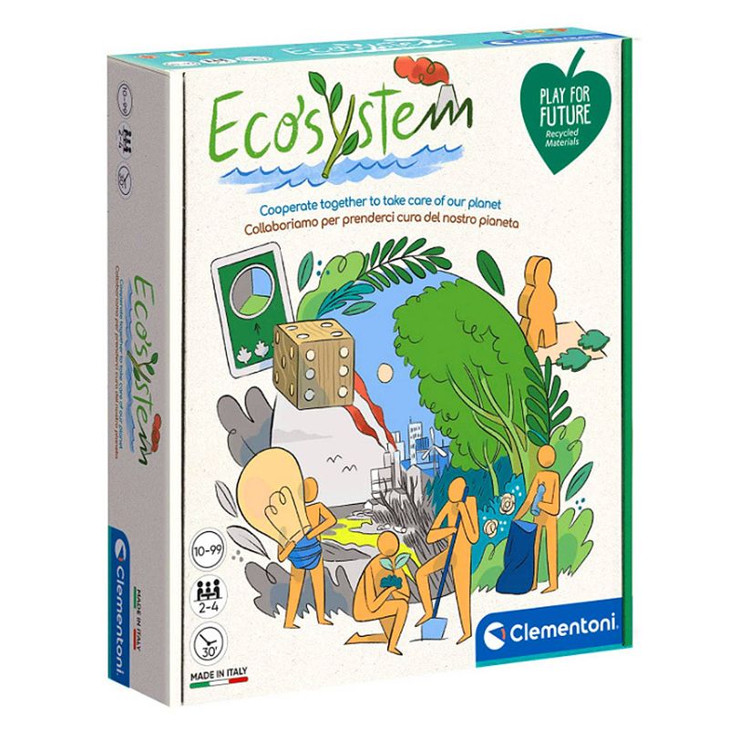 Foto van Clementoni bordspel ecosystem junior karton groen/wit 148-delig