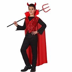 Foto van Halloween rode duivel kostuum voor kinderen 128