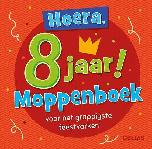 Foto van Hoera, 8 jaar! moppenboek voor het grappigste feestvarken - znu - paperback (9789044761771)