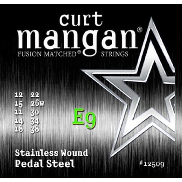 Foto van Curt mangan stainless e9 pedal steel snarenset