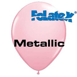 Foto van Metallic ballonnen - 30 cm - 10 stuks - roze