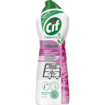 Foto van Cif cleanboost schuurmiddel cream pink 750ml bij jumbo