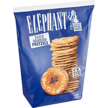 Foto van Elephant baked squeezed pretzels sea salt 180g bij jumbo