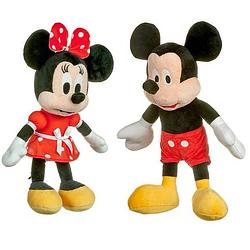 Foto van Pluche disney knuffels set mickey en minnie mouse 30 cm - knuffelberen