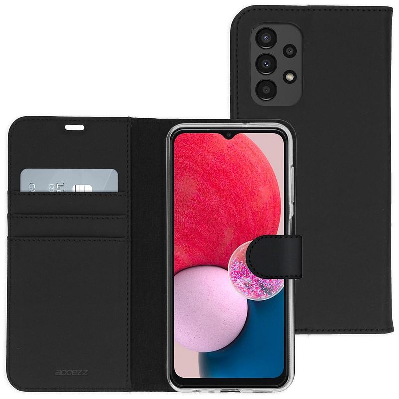 Foto van Accezz wallet case voor samsung galaxy a13 (4g) telefoonhoesje zwart