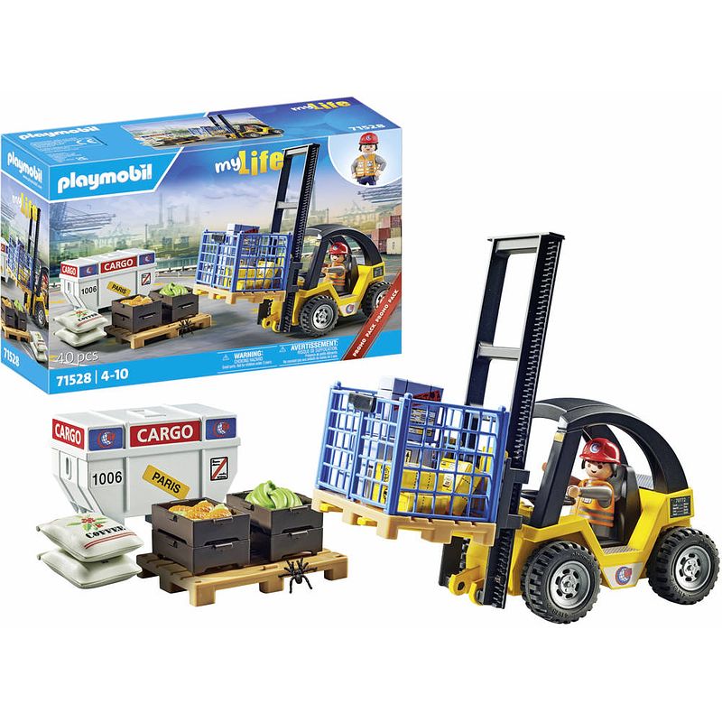 Foto van Playmobil my life heftruck met lading 71528