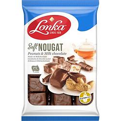 Foto van Lonka soft nougat pinda's & melkchocolade 220g bij jumbo