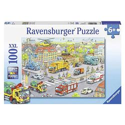 Foto van Ravensburger puzzel xxl voertuigen in de stad - 100 stukjes