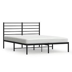 Foto van The living store bedframe klassiek - robuust metalen constructie - metalen latten - extra opbergruimte - comfortabele