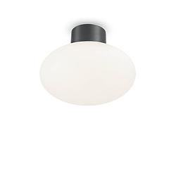 Foto van Ideal lux clio - moderne grijze plafondlamp - stijlvol design - e27 fitting