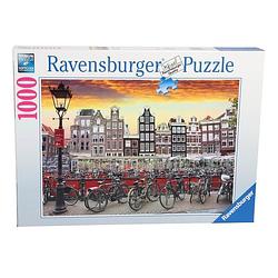 Foto van Ravensburger puzzel amsterdam fietsenstalling 1000 stukjes