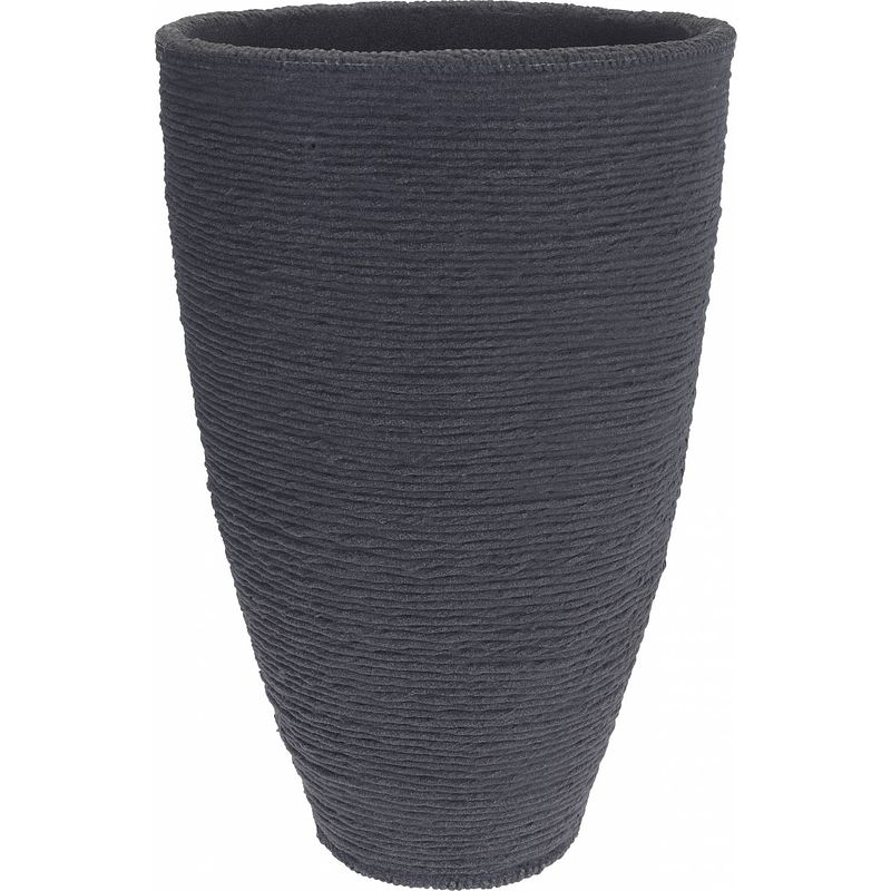 Foto van Nampook bloempot ribbed vase 39 x 60 cm kunststof grijs