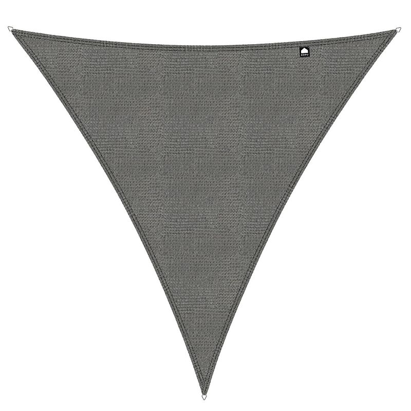 Foto van Kopu® schaduwdoek driehoek 4 mtr - 280 grams waterdoorlatend - grijs