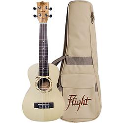 Foto van Flight designer series duc325 sp/zeb concert ukelele met gigbag