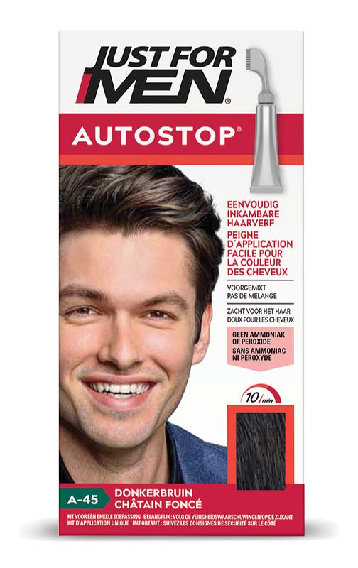 Foto van Just for men easy comb-in color dark brown a-45