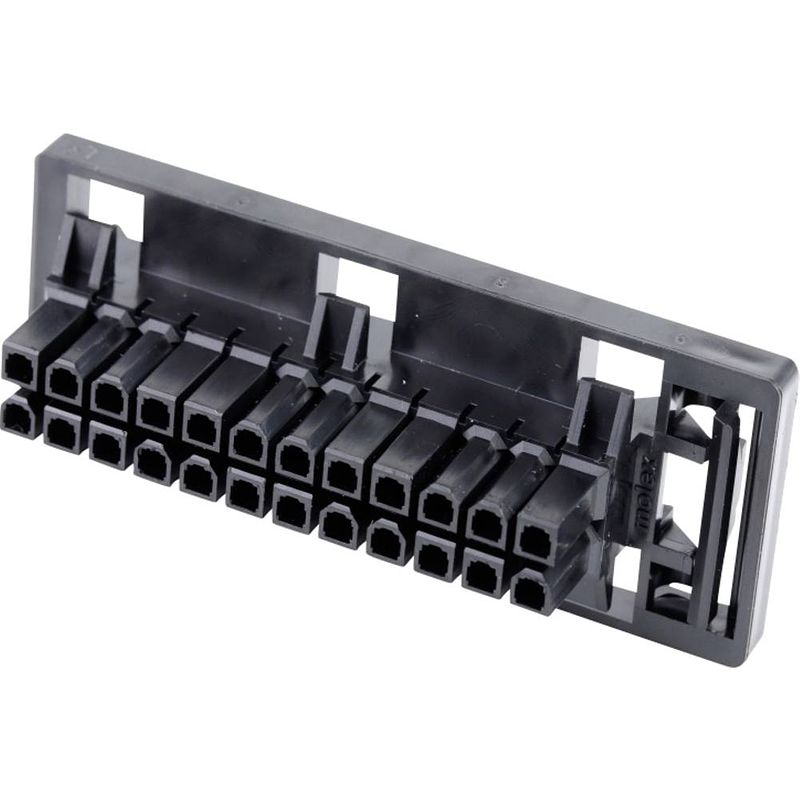 Foto van Molex 445160012 female header, inbouw (standaard) totaal aantal polen: 24 rastermaat: 4.2 mm 1 stuk(s) tray