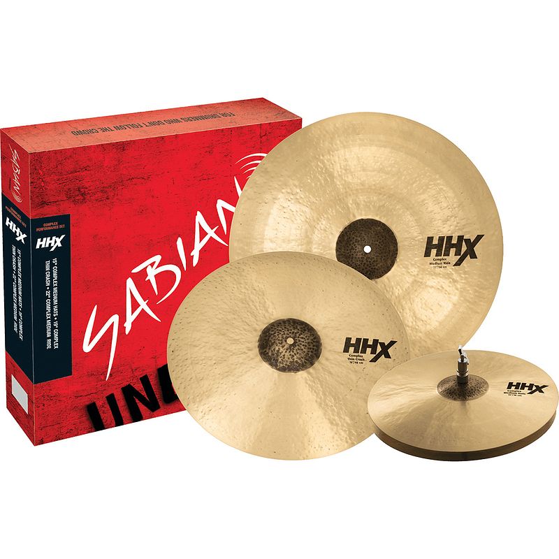 Foto van Sabian hhx complex performance set driedelige bekkenset