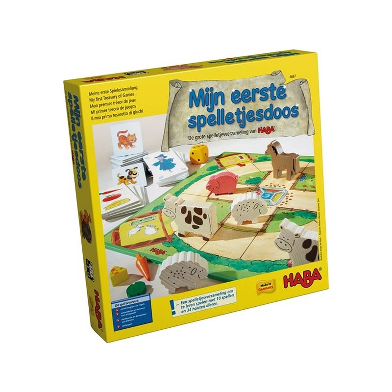 Foto van Haba spelbox mijn eerste spelletjesdoos (nl) 10-in-1