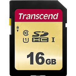 Foto van Transcend premium 500s sdhc-kaart 16 gb class 10, uhs-i, uhs-class 1