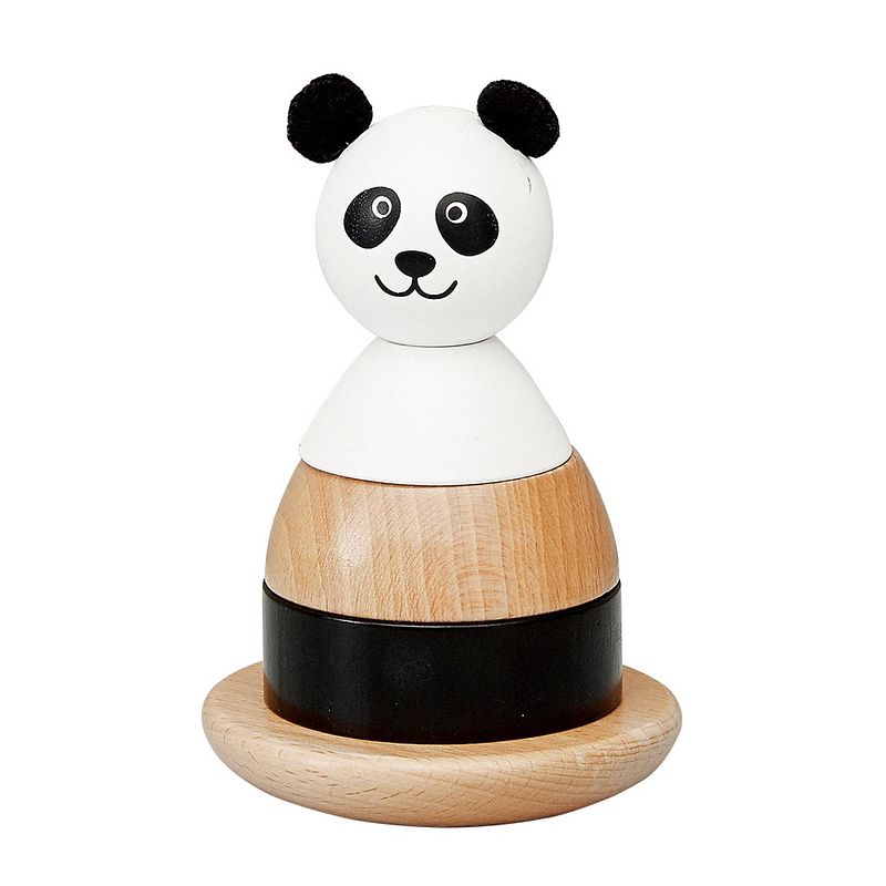 Foto van Byastrup stapeltoren panda 15 cm 5-delig wit/zwart