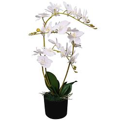 Foto van Vidaxl kunst orchidee plant met pot 65 cm wit