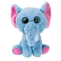 Foto van Kamparo pluchen knuffel olifant 22 cm blauw