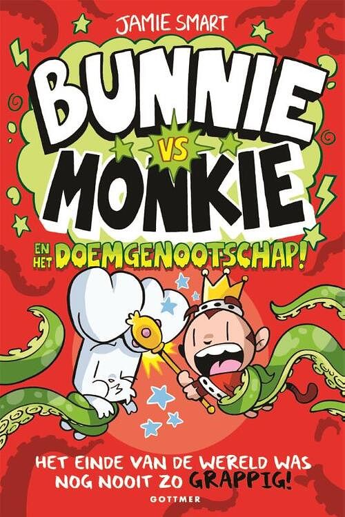 Foto van Bunnie vs monkie en het doemgenootschap! - jamie smart - hardcover (9789025778200)