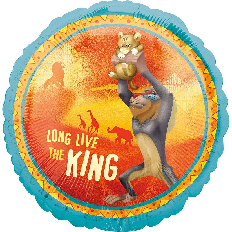 Foto van Amscan folieballon lion king junior 43 cm blauw/geel